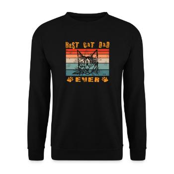 Cat Friend, Cat Accessories Gift - Unisex Sweatshirt - black - Front - Alina (178cm) & Michal (187cm)