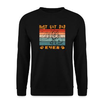 Cat Friend, Cadeau d’accessoires pour chat - Sweat-shirt Unisexe - noir - Devant - Alina (178cm) & Michal (187cm)