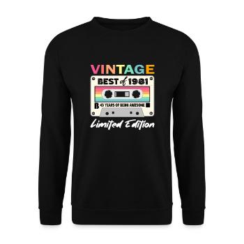 Best of 1981 - 43e anniversaire édition limitée - Sweat-shirt Unisexe - noir - Devant - Alina (178cm) & Michal (187cm)