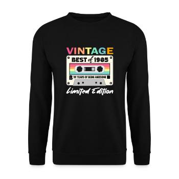 Best of 1985 - zum 39. Geburtstag Limited Edition - Unisex Pullover - Schwarz - Vorne - Alina (178cm) & Michal (187cm)