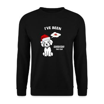 I've Been Polite (A Little) This Year - Unisex Sweatshirt - black - Front - Alina (178cm) & Michal (187cm)