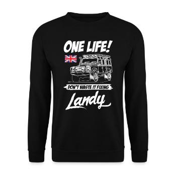 Dont Waste It Fixing Landy - Unisex Sweatshirt - black - Front - Alina (178cm) & Michal (187cm)