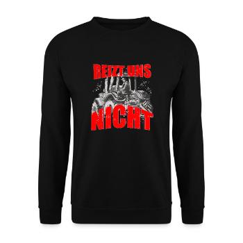 8 Januar 2024 Bauernprotest Traktor - Unisex Pullover - Schwarz - Vorne - Alina (178cm) & Michal (187cm)