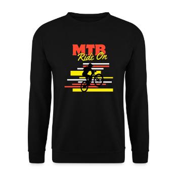 Mtb Ride On - Unisex Pullover - Schwarz - Vorne - Alina (178cm) & Michal (187cm)
