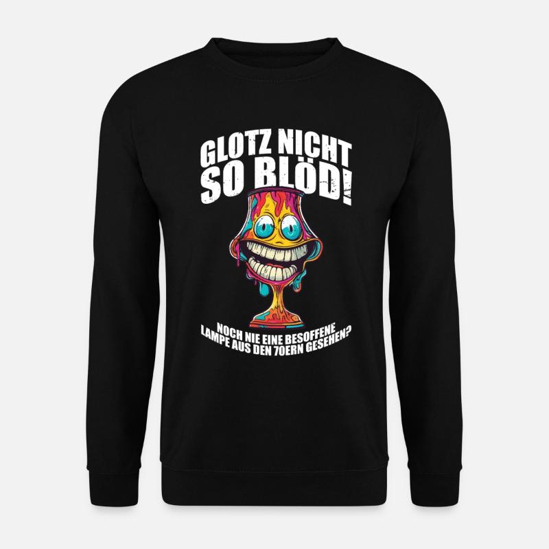 Besoffene Lampe aus den 70ern Lustiges - Unisex Pullover - Schwarz