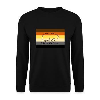 Bär Shirt Flagge Bär Shirt flag Bear pride bear - Unisex Sweatshirt - black - Front - Alina (178cm) & Michal (187cm)