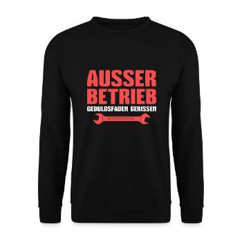 Kfz Mechatroniker Schrauber Geschenkidee - Unisex Pullover - Schwarz - Vorne - Alina (178cm) & Michal (187cm)