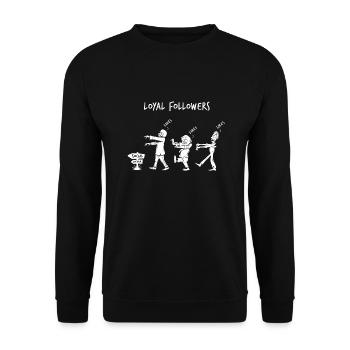 Fidèles adeptes - Sweat-shirt Unisexe - noir - Devant - Alina (178cm) & Michal (187cm)