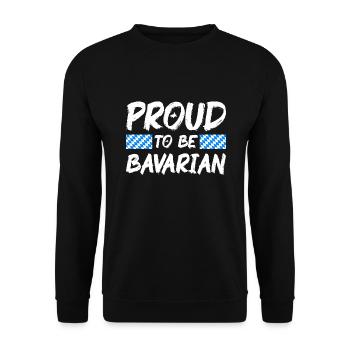 Bavaria Flag Used Look Bavarian Flag Vintage - Unisex Sweatshirt - black - Front - Alina (178cm) & Michal (187cm)