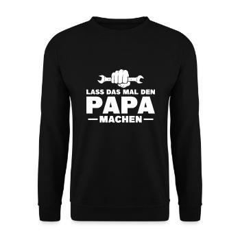 Schrauber Handwerker Kfz Mechaniker Papa - Unisex Pullover - Schwarz - Vorne - Alina (178cm) & Michal (187cm)