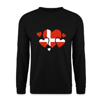 Drapeau du Danemark Scandinavie Drapeau du Danemark Voyage - Sweat-shirt Unisexe - noir - Devant - Alina (178cm) & Michal (187cm)