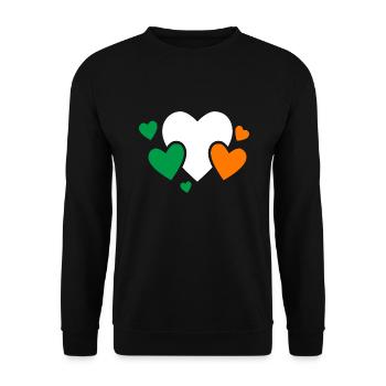 Ireland Flag Vintage Irish Flag Dublin - Unisex Sweatshirt - black - Front - Alina (178cm) & Michal (187cm)