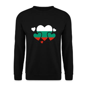 Bulgaria Flag Bulgarian Flag Golden Sands - Unisex Sweatshirt - black - Front - Alina (178cm) & Michal (187cm)