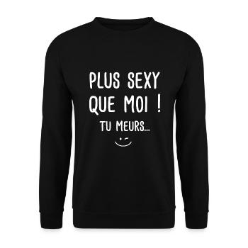 Sexy cadeau home humour drole - Sweat-shirt Unisexe - noir - Devant - Alina (178cm) & Michal (187cm)