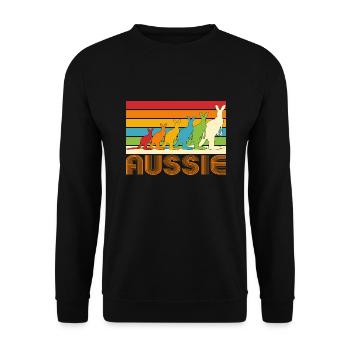 Kangourous australiens - Sweat-shirt Unisexe - noir - Devant - Alina (178cm) & Michal (187cm)