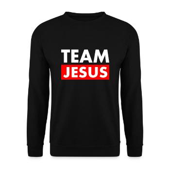 Team jesus - Unisex Sweatshirt - black - Front - Alina (178cm) & Michal (187cm)