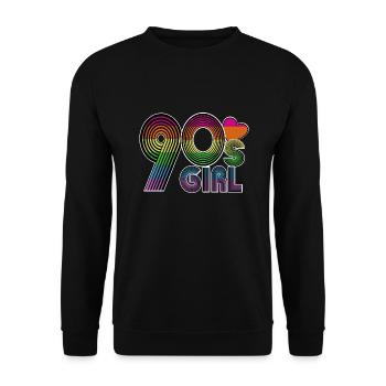 Fille des années 90 - Sweat-shirt Unisexe - noir - Devant - Alina (178cm) & Michal (187cm)