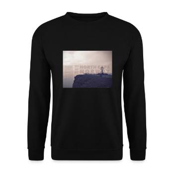 North Cape Norway. Nordkap Norwegen T-Shirt - Unisex Pullover - Schwarz - Vorne - Alina (178cm) & Michal (187cm)