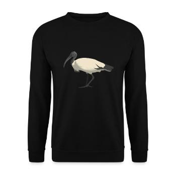 Australischer Weisser Ibis - Unisex Pullover - Schwarz - Vorne - Alina (178cm) & Michal (187cm)