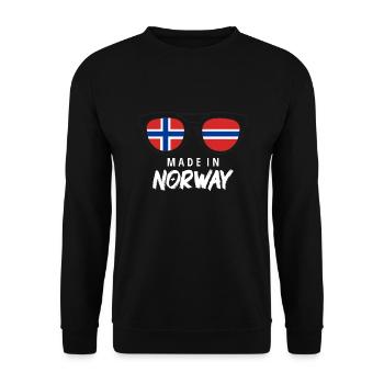 Drapeau de la Norvège Scandinavie Drapeau norvégien - Sweat-shirt Unisexe - noir - Devant - Alina (178cm) & Michal (187cm)
