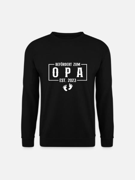 Schwangerschaft verkünden 2023 Werdender Opa - Unisex Pullover - Schwarz