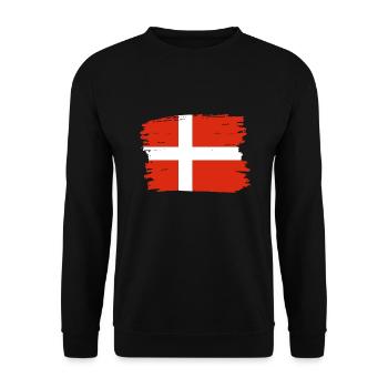 Drapeau du Danemark Scandinavie Drapeau du Danemark Voyage - Sweat-shirt Unisexe - noir - Devant - Alina (178cm) & Michal (187cm)