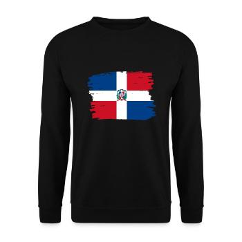 Dominican Republic Flag Dom Rep Flag Travel - Unisex Sweatshirt - black - Front - Alina (178cm) & Michal (187cm)