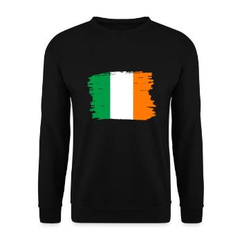 Ireland Flag Vintage Irish Flag Dublin - Unisex Sweatshirt - black - Front - Alina (178cm) & Michal (187cm)