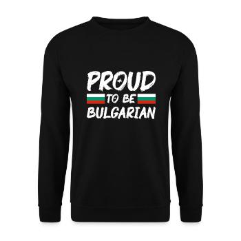 Drapeau de la Bulgarie Drapeau bulgare Sables d’or - Sweat-shirt Unisexe - noir - Devant - Alina (178cm) & Michal (187cm)