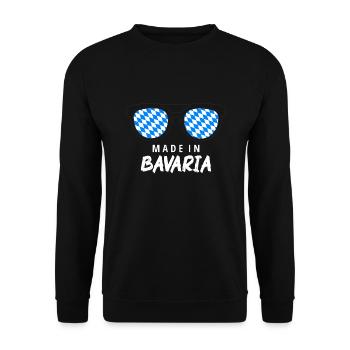 Bavaria Flag Used Look Bavarian Flag Vintage - Unisex Sweatshirt - black - Front - Alina (178cm) & Michal (187cm)