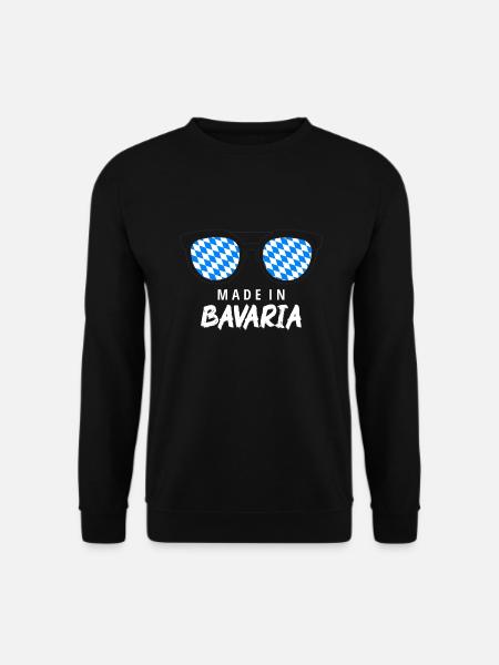 Bayern Flagge Used Look Bayerische Fahne Vintage - Unisex Pullover - Schwarz