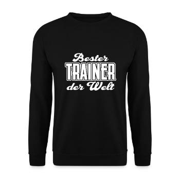 Bester Trainer Geschenk - Unisex Pullover - Schwarz - Vorne - Alina (178cm) & Michal (187cm)