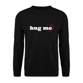 Hug me - Unisex Sweatshirt - black - Front - Alina (178cm) & Michal (187cm)