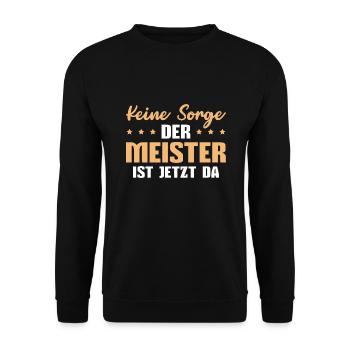 Ausbildung bestandene Meisterprüfung Meister - Unisex Pullover - Schwarz - Vorne - Alina (178cm) & Michal (187cm)