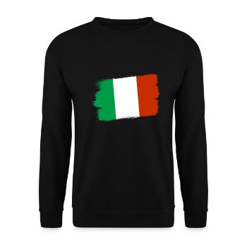 Italy Flag Vintage Italian Flag Used Look - Unisex Sweatshirt - black - Front - Alina (178cm) & Michal (187cm)