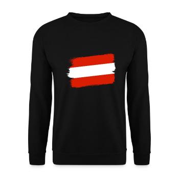 Austria Flag Austria Austrian Flag AT - Unisex Sweatshirt - black - Front - Alina (178cm) & Michal (187cm)