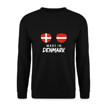 Drapeau du Danemark Scandinavie Drapeau du Danemark Voyage - Sweat-shirt Unisexe - noir - Devant - Alina (178cm) & Michal (187cm)