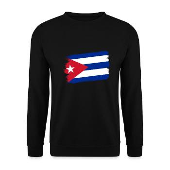 Cuba Drapeau Caraïbes Vacances Cuba Voyage La Havane - Sweat-shirt Unisexe - noir - Devant - Alina (178cm) & Michal (187cm)