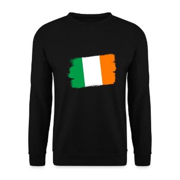 Ireland Flag Vintage Irish Flag Dublin - Unisex Sweatshirt - black - Front - Alina (178cm) & Michal (187cm)