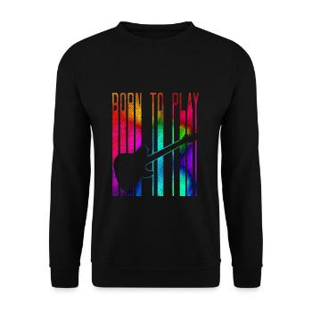Gitarre - Unisex Pullover - Schwarz - Vorne - Alina (178cm) & Michal (187cm)