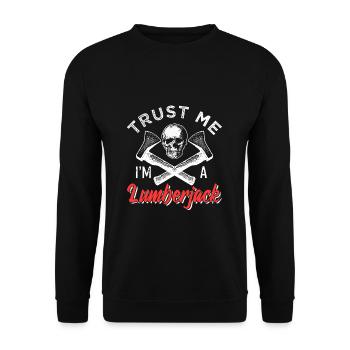 Lumberjack - Unisex Sweatshirt - black - Front - Alina (178cm) & Michal (187cm)
