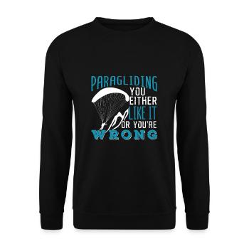 Paragliding - Sweat-shirt Unisexe - noir - Devant - Alina (178cm) & Michal (187cm)