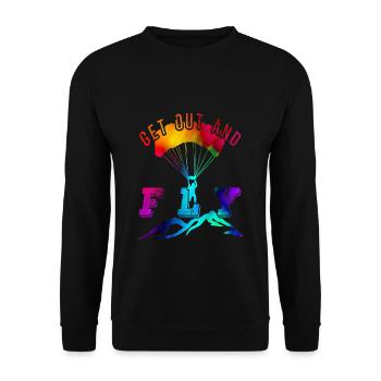 Paragliding - Unisex Pullover - Schwarz - Vorne - Alina (178cm) & Michal (187cm)