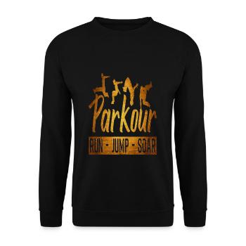 Parkour - Unisex Pullover - Schwarz - Vorne - Alina (178cm) & Michal (187cm)