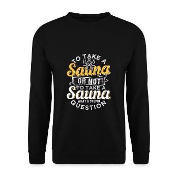 Sauna - Unisex Pullover - Schwarz - Vorne - Alina (178cm) & Michal (187cm)
