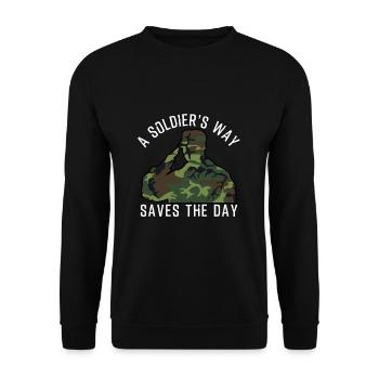 Soldier - Unisex Sweatshirt - black - Front - Alina (178cm) & Michal (187cm)