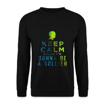 Soldier - Unisex Sweatshirt - black - Front - Alina (178cm) & Michal (187cm)