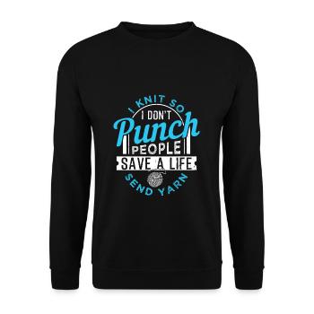 Tricot - Sweat-shirt Unisexe - noir - Devant - Alina (178cm) & Michal (187cm)