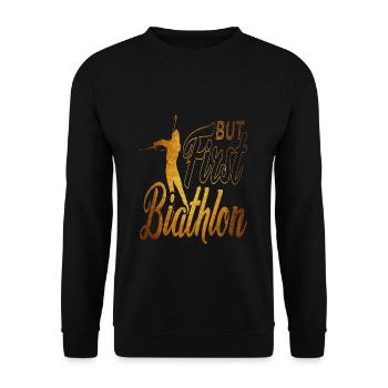 Biathlon - Unisex Pullover - Schwarz - Vorne - Alina (178cm) & Michal (187cm)