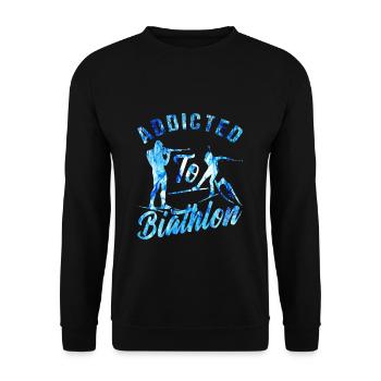 Biathlon - Unisex Pullover - Schwarz - Vorne - Alina (178cm) & Michal (187cm)
